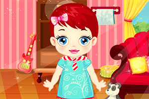 宝贝露露做头发