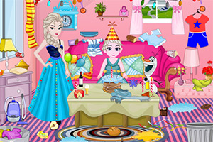 艾莎生日会的清洁