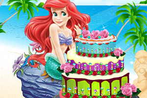 人鱼公主做蛋糕