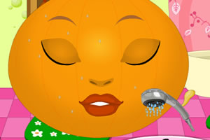 万圣节给南瓜美容