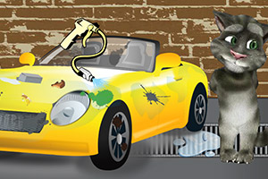 汤姆猫洗跑车