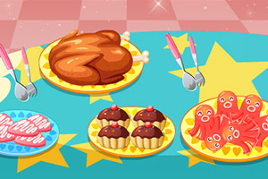 布置美味的餐盘