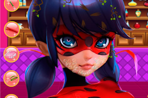 瓢虫少女脸部护理