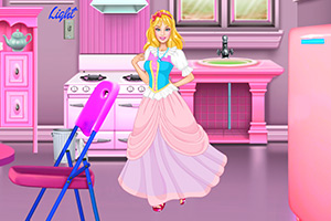 芭比娃娃打扫屋子