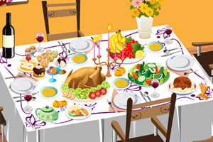 布置感恩节餐桌