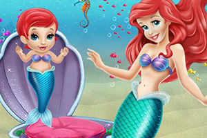 爱丽儿与宝贝做游戏