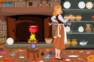 灰姑娘清理厨房