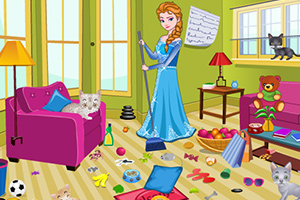 艾尔莎清理房间