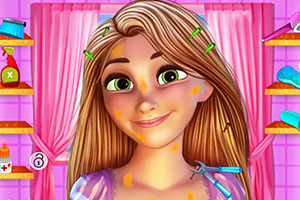 清洁凌乱的长发公主