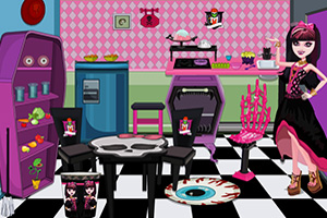 怪物女孩清理厨房