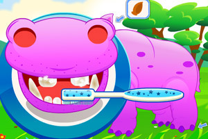 照顾可爱的河马