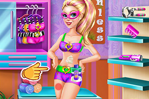 芭比超人晒日光浴