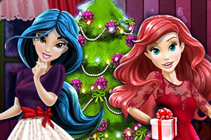 迪士尼公主圣诞树装扮