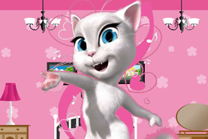 天使猫装扮房间