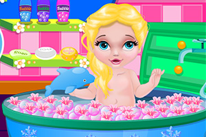 宝贝艾莎的泡泡浴