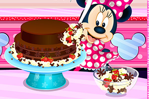 米妮做巧克力蛋糕