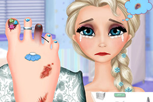 艾尔莎的脚受伤了