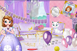 索菲亚清理聚会房间