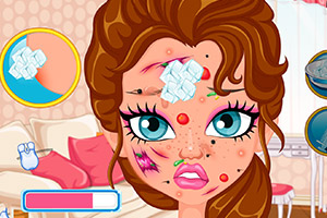 女孩去看皮肤科