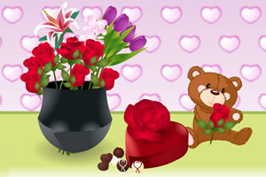 布置母亲节礼物桌