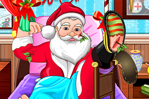 圣诞老人摔伤了