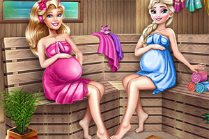 芭比和安娜蒸桑拿