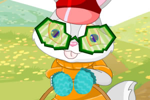 复活节兔子受伤后