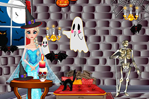 艾尔莎装饰万圣节房间