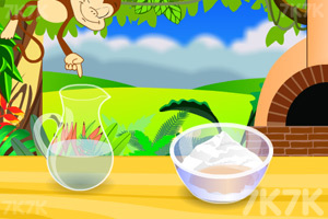 小猴做水果披萨