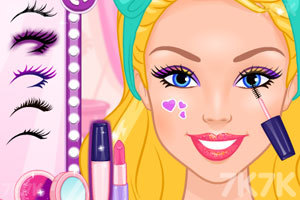 芭比的精致妆容