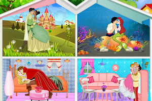 公主在娃娃屋接吻