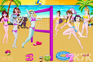 公主的沙滩排球比赛