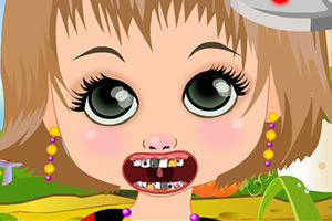 看牙医的小女孩