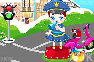 卢卢娃指挥交通