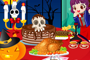 万圣节装饰桌子