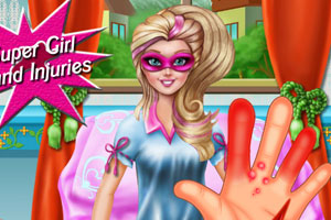 超级女孩看手伤
