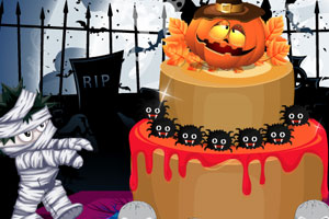 惊悚的万圣节蛋糕