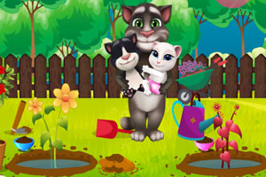 汤姆猫一家种花