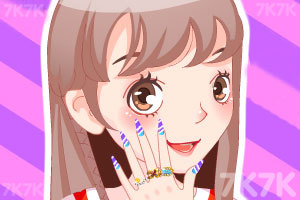 女孩的漂亮指甲