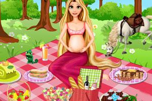 孕妇长发公主去野餐