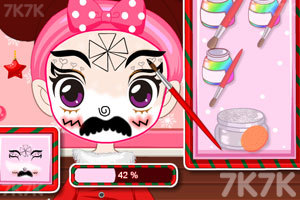 阿Sue的圣诞节脸谱化妆