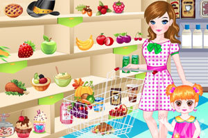 可爱女孩的感恩节晚宴