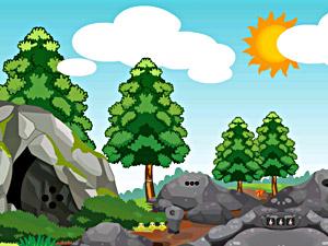 穴居人石屋逃脱