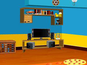 逃出宽大的起居室