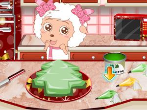 美羊羊做圣诞节蛋糕