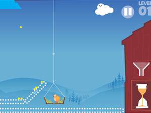 给可爱小鸡喂食