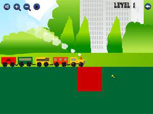 给玩具小火车辅路