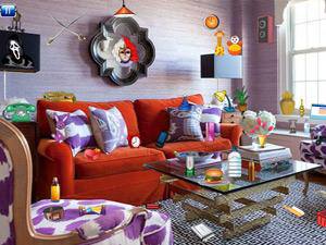 紫色卧室找东西