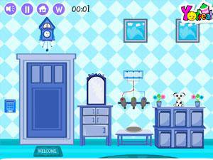 蓝色格调房间逃脱