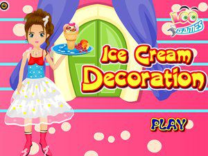 布置巧克力冰淇淋